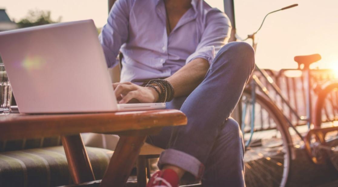 Instructor working with course materials during lesson preparation session